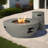 36" Propane Gas Fire Pit Table 2-Pieces