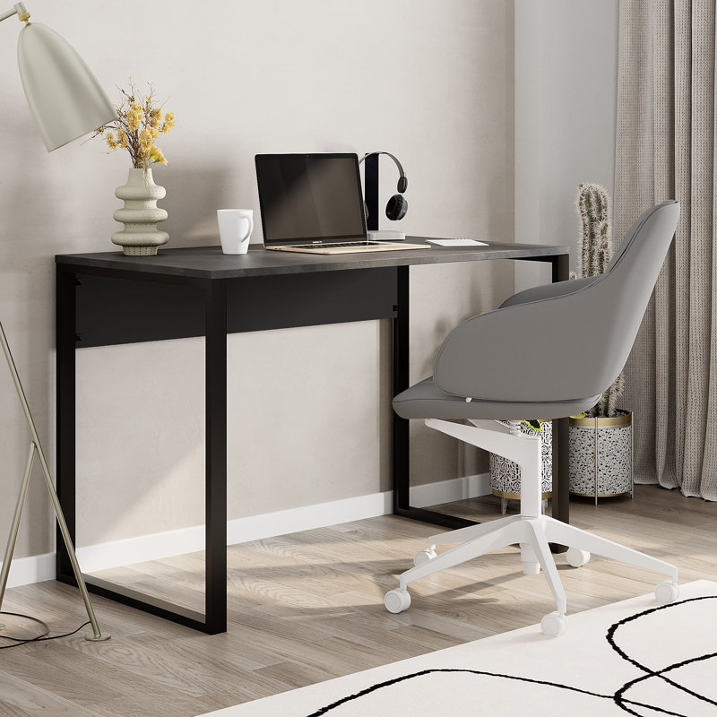 Beveridge Writing Desk, Retro Grey/Silky Black