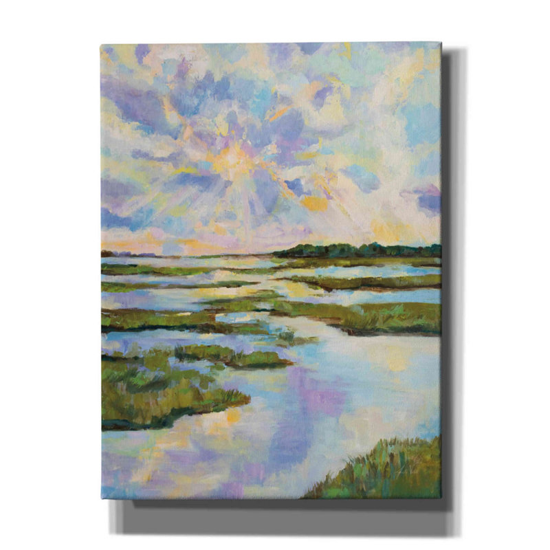 «Weekapaug» par Jeanette Vertentes, art mural sur toile, H 16 po x l 12 po x P 0,75 po