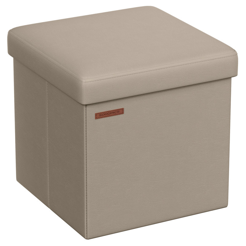 15 Inches Ottoman With Storage, Camel Brown