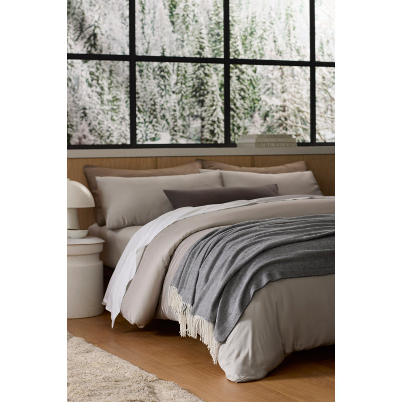 Bamboo Herringbone Tassel Throw, Oatmeal