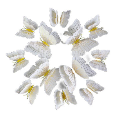 12 PCS 3D Papillon Décoration Murale Amovible Papillon Décoration Papillons Décalcomanies De Fête D'anniversaire Autocollants Papillon De Chambre
