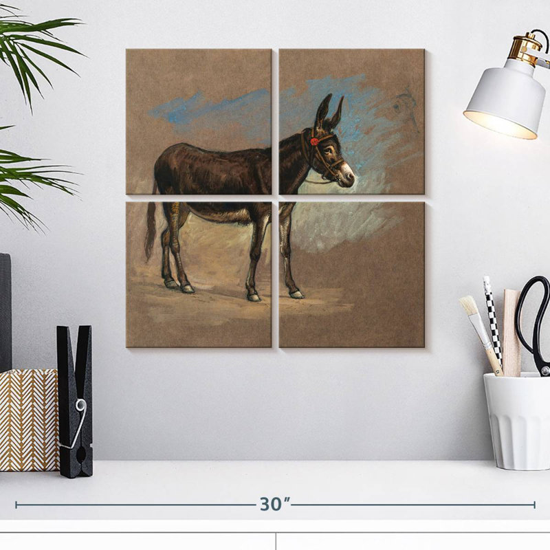 Étude Brampt. Une mule, H 18 po x l 18 po