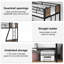 Lit superposé simple au-dessus de double, lit compact avec structure en métal brun et bois pour les chambres partagées