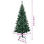 vidaXL Artificial Pre-lit Christmas Tree Green PVC and Metal-460523444