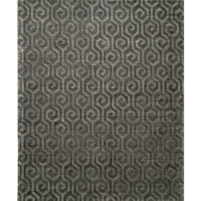 Geometric Area Rug in Gray