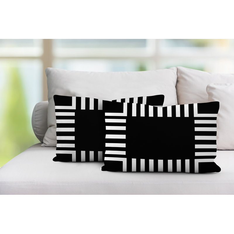  Coussin décoratif intérieur / extérieur sans ajout décoratif, Noir