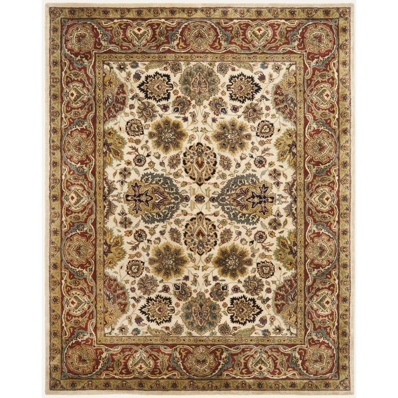 Tapis oriental en laine touffeté à la main Evie, Rectangle 7 pi 6 po x 9 pi 6 po