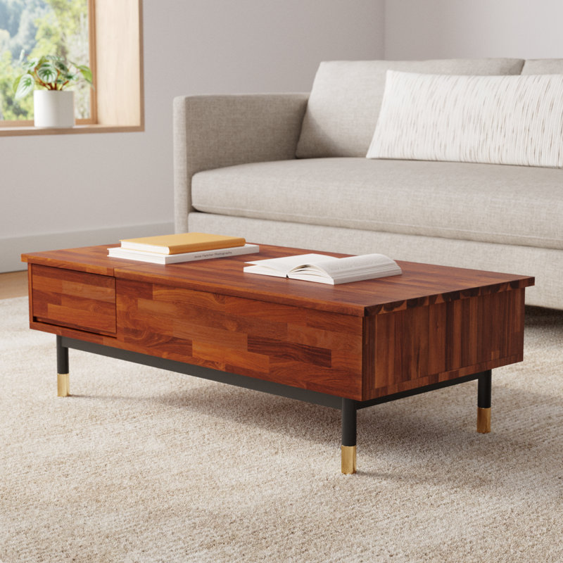 Dakota Solid Wood Top Single Coffee Table