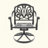 All-Weather Cast Aluminum Dining Set, Include Swivel Chairs And Round Table With Black Frame-1632473520