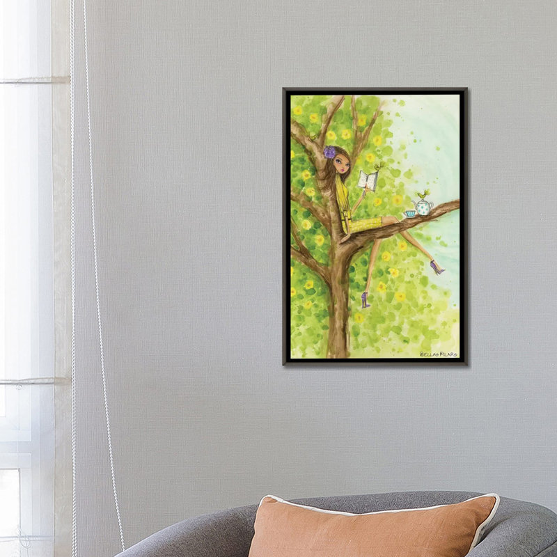 Printemps à Summerside # 3, art, Toile encadrée de bois rustique foncé, H 26 po x l 18 po x P 1,5 po