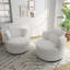 Upholstered Swivel Lounge Armchair With Pillow(Set of 2)-189218184