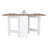 Gateleg Folding Table Space-Saving with Compact Design, White / Macadamia - Living Room