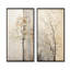 «Beige Trees Oak Solitude», ensemble de 2 impressions sur toile de chêne-598852219-598852216