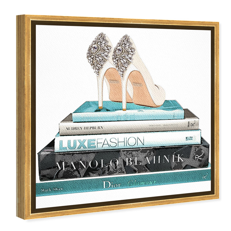 «Fashion and Glam Audreys High Heels», impression sur toile, H 20 po x l 20 po, Encadrement doré