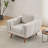 Chenille Armchair With Solid Wood Legs-2136371746
