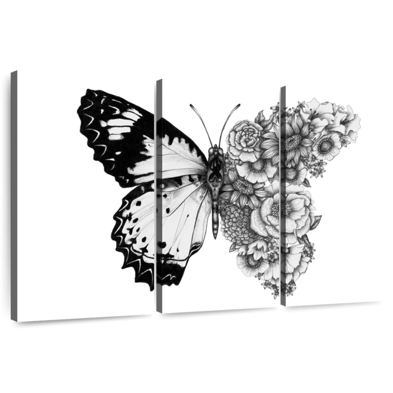 Butterfly In Bloom I, 28" H x 45" W