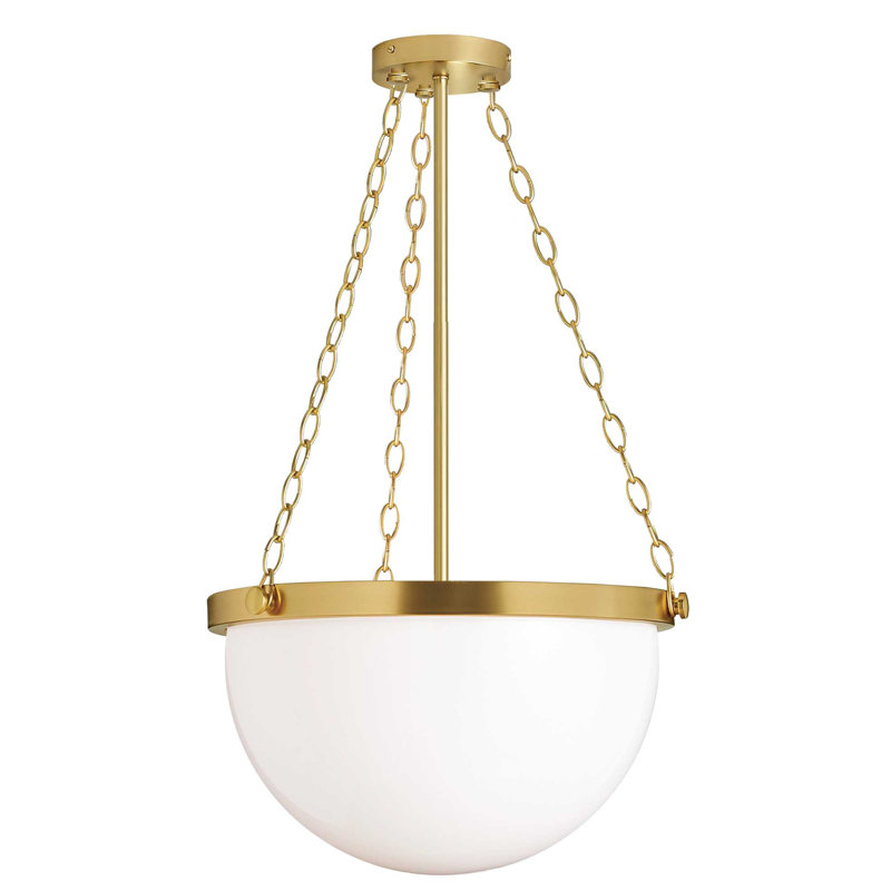 Luminaire suspendu incandescent 1 lumière Kavell, Laiton vieilli