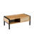 Rattan Coffee Table, Sliding Door For Storage, Metal Legs, Modern Table For Living Room-1200020245-1200020246