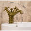 Antique Brass Double Handle Bathroom Faucet – Classic Single Hole Basin Mixer Tap