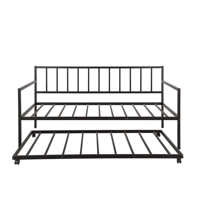 Multifunctional Metal Lounge Daybed With Trundle
