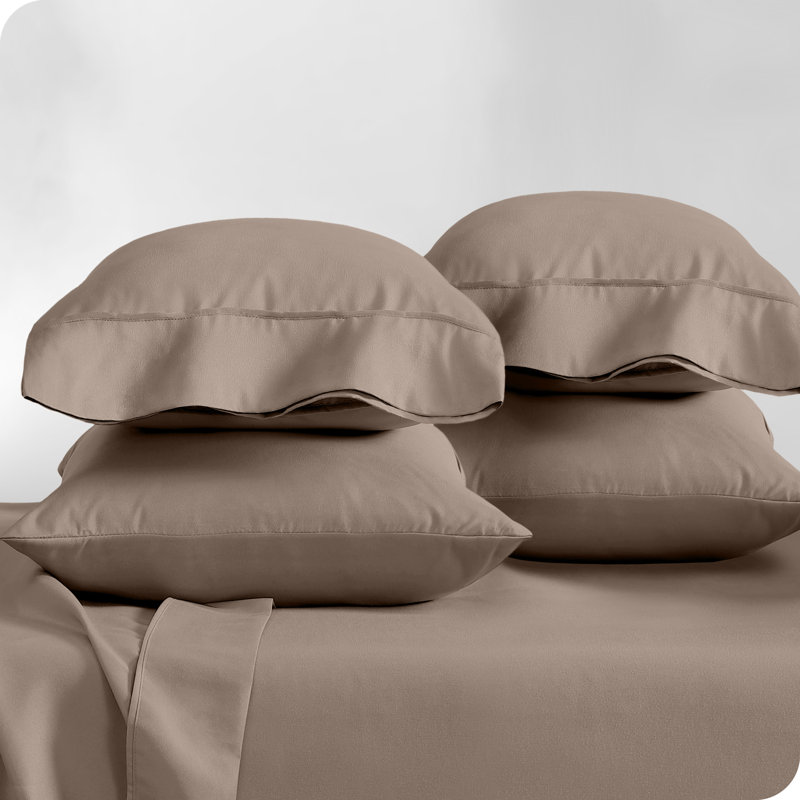Ultra-Soft Microfiber Pillowcase, Taupe, 4 King Pillowcases