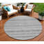 Tapis extérieur lavable rayé gris et gris 8 pi