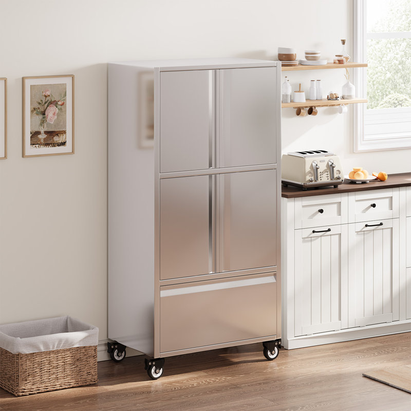 58.3" Stainless Steel Storage Cabinet