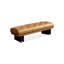 Banc rembourré en bois massif orange-981254770