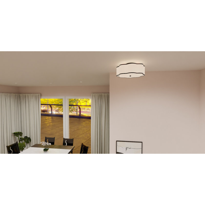 Plafonnier semi-encastré en tissu Volvy