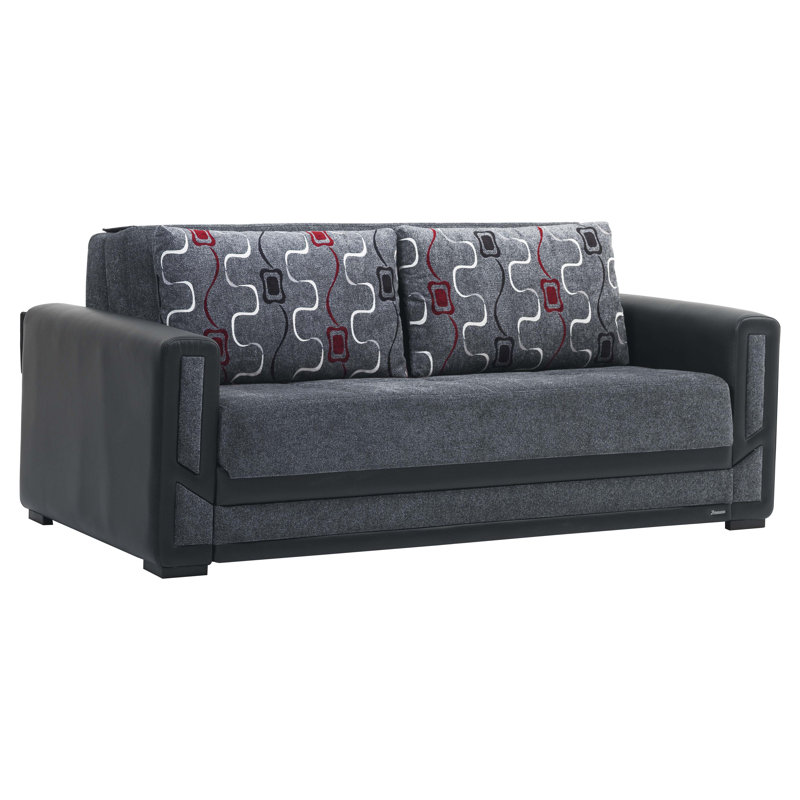 78'' Upholstered Convertible Sofa, Gray Chenille