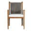 Pacifica Outdoor Teak Dining Armchair with Sunbrella Cushion-858709485-858118503