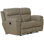 Causeuse inclinable avec accoudoirs coussinés en cuir véritable l 65 po