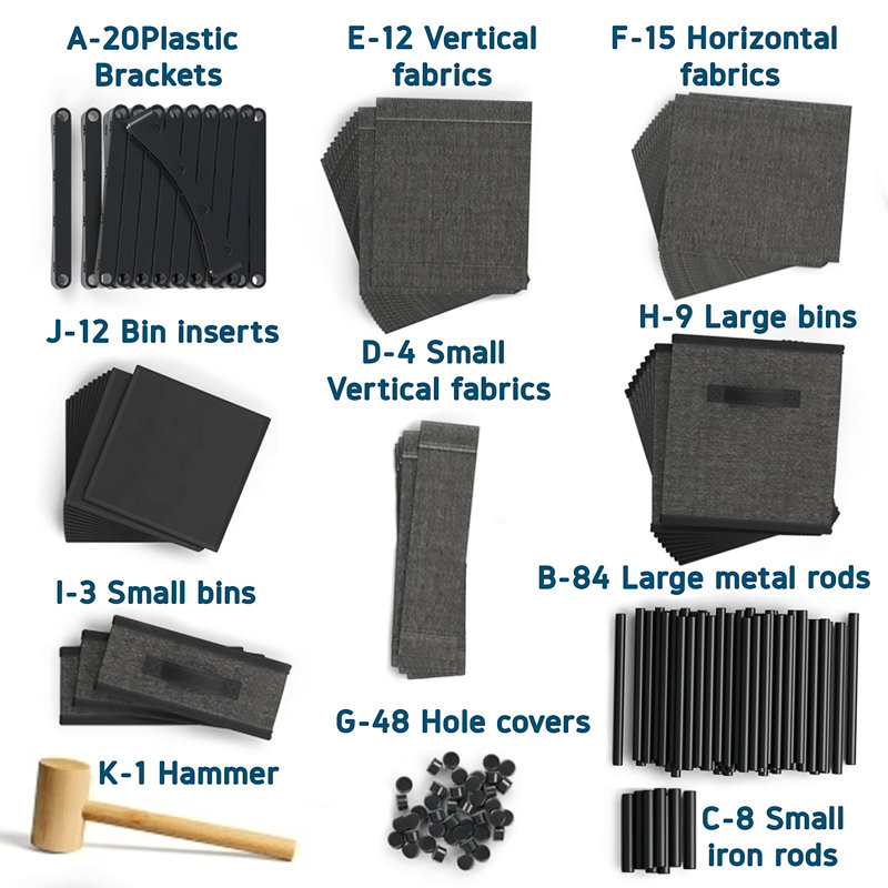 Britteny 12 Drawer Closet System, Black
