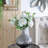 D9x10" Glass Silver Vase