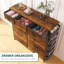 Commode de table en bois pour chambre à coucher avec 12 tiroirs