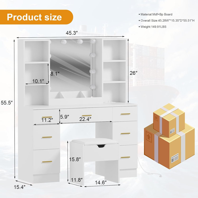 Dressing Table with Mirror