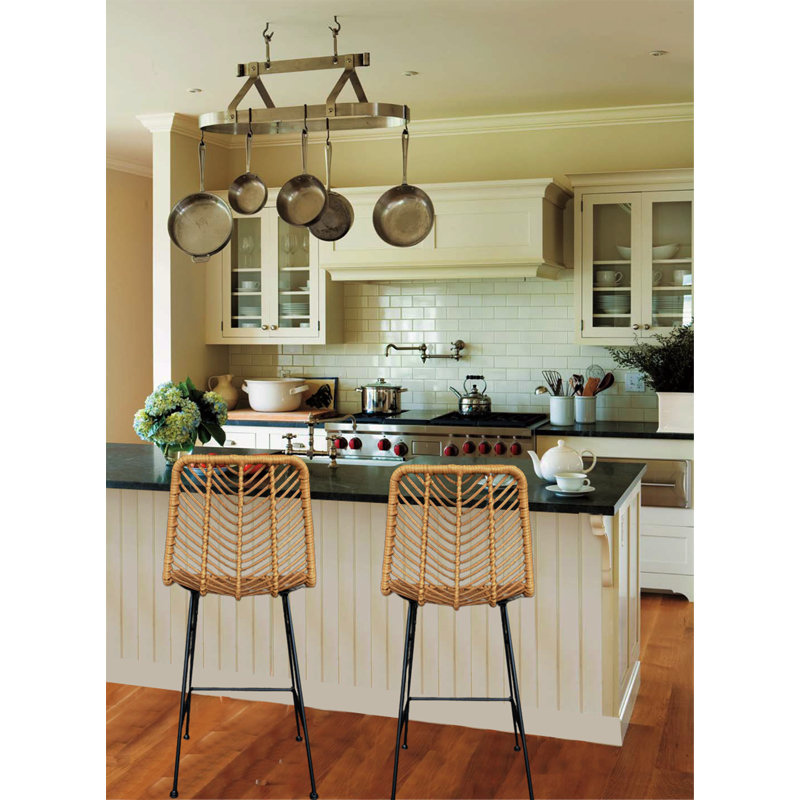 Deach Counter Stool with Metal Frame, Counter Stool (25.6” Seat Height)