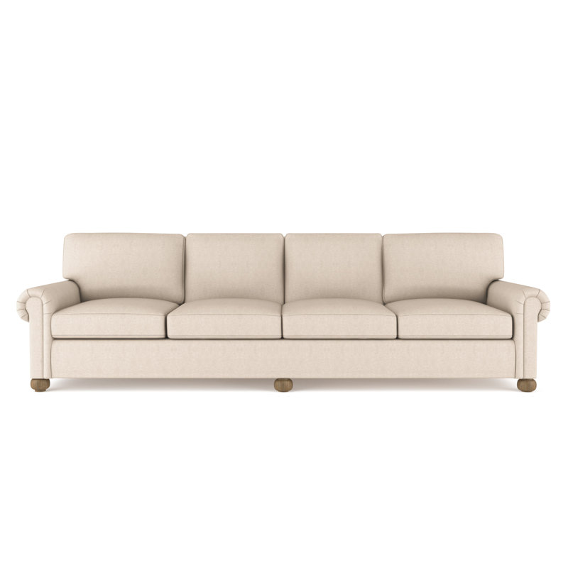 Leroy Sofa, Oyster Velvet, 36" H x 120" W x 43" D