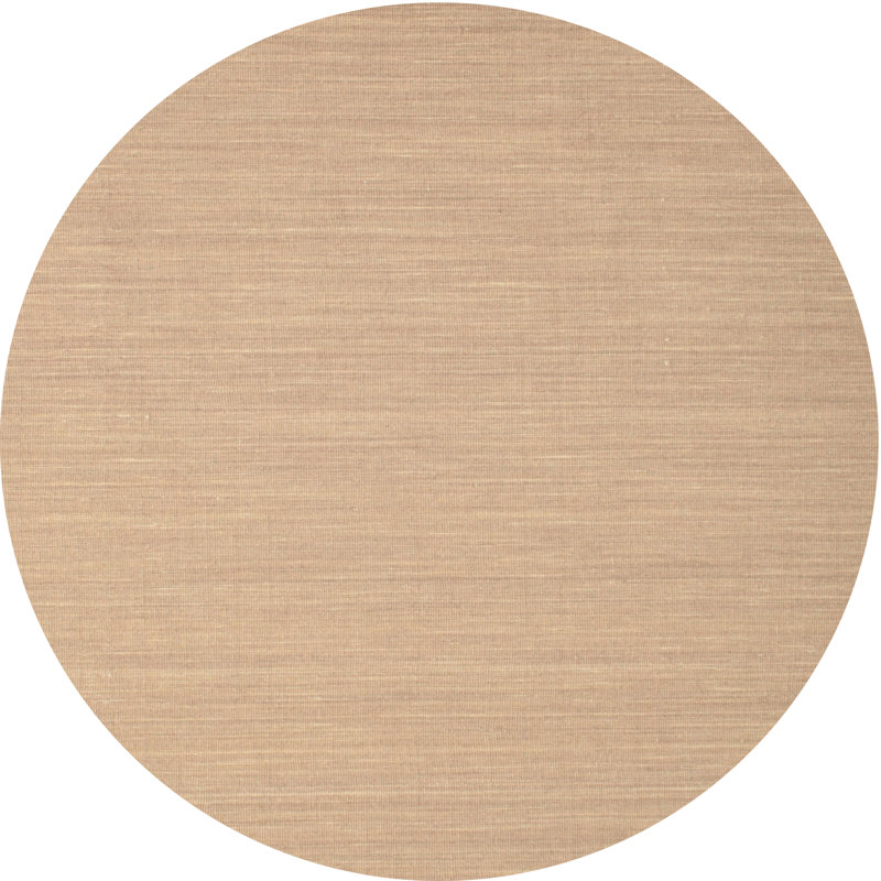 Tapis contemporain beige / brun, Rond 3 pi