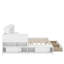 Lit plateforme double en bois avec espace de rangement multifonctionnel, table de chevet, tiroirs, ports USB et bureau-1755175094