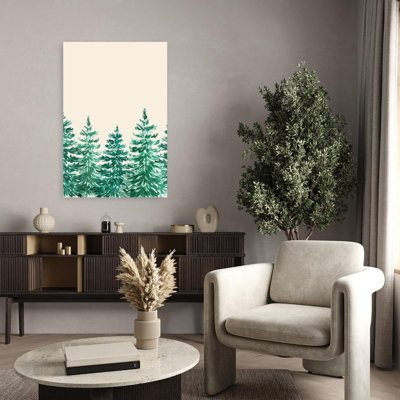 Magic Winter Forest Classic Abstract Forest Nature Wall Art Print by Karen Menzenbach - Wrapped Canvas Print