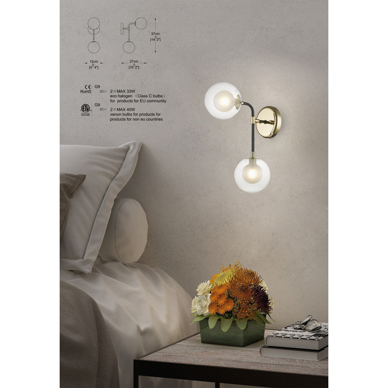 Baidy Armed Sconce, Gold
