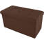 Folding Storage Ottoman - 30-Inch Tufted Footrest, Linen Chest, or Bench with Removable Bin for Living Room, Bedroom, or Dorm by Lavish Home (Brown)-1418346200