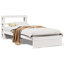 Bed Frame With Headboard Without Mattress White-1900825108