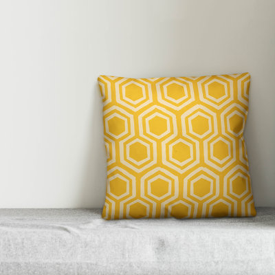  Hexagons Outdoor Throw Pillow