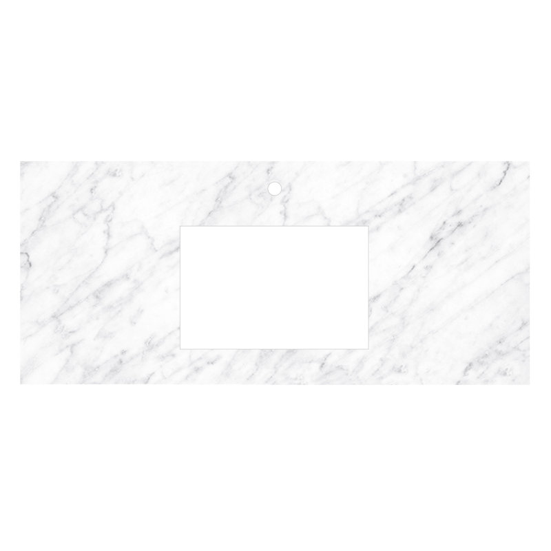 49" Single Bathroom Vanity Top in Carrara, Single