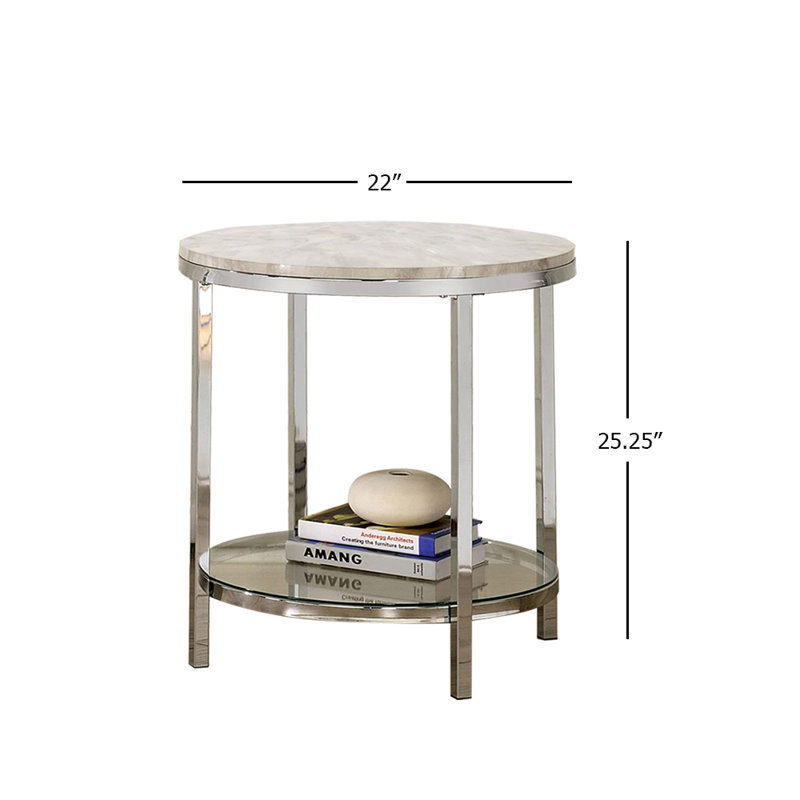 Table basse Olvera-Ramos au fini blanc