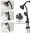 Drill-Free Stainless Steel Slide Bar Combo Rain Showerhead 7-Setting Hand, Dual Shower Head Spa System-126529045
