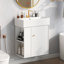 Meuble-lavabo simple 21,6 po avec plateau en céramique Coweta